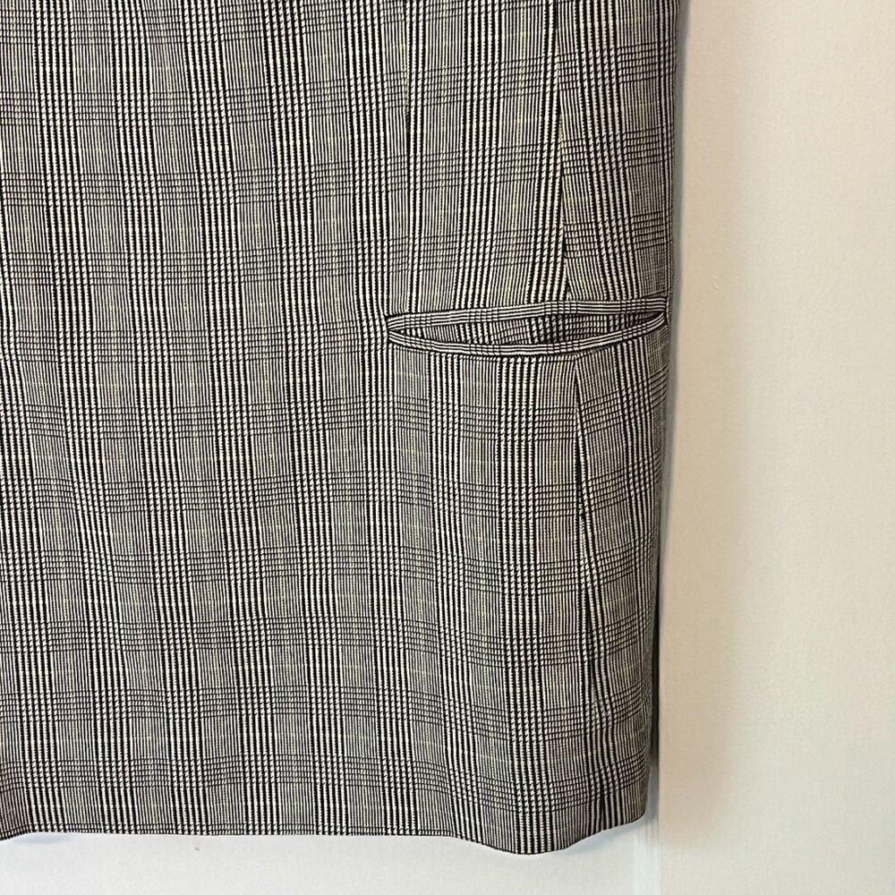 Ann Klein VTG houndstooth mini wool jumper dress size 8 plaid academia classic - Picture 3 of 7